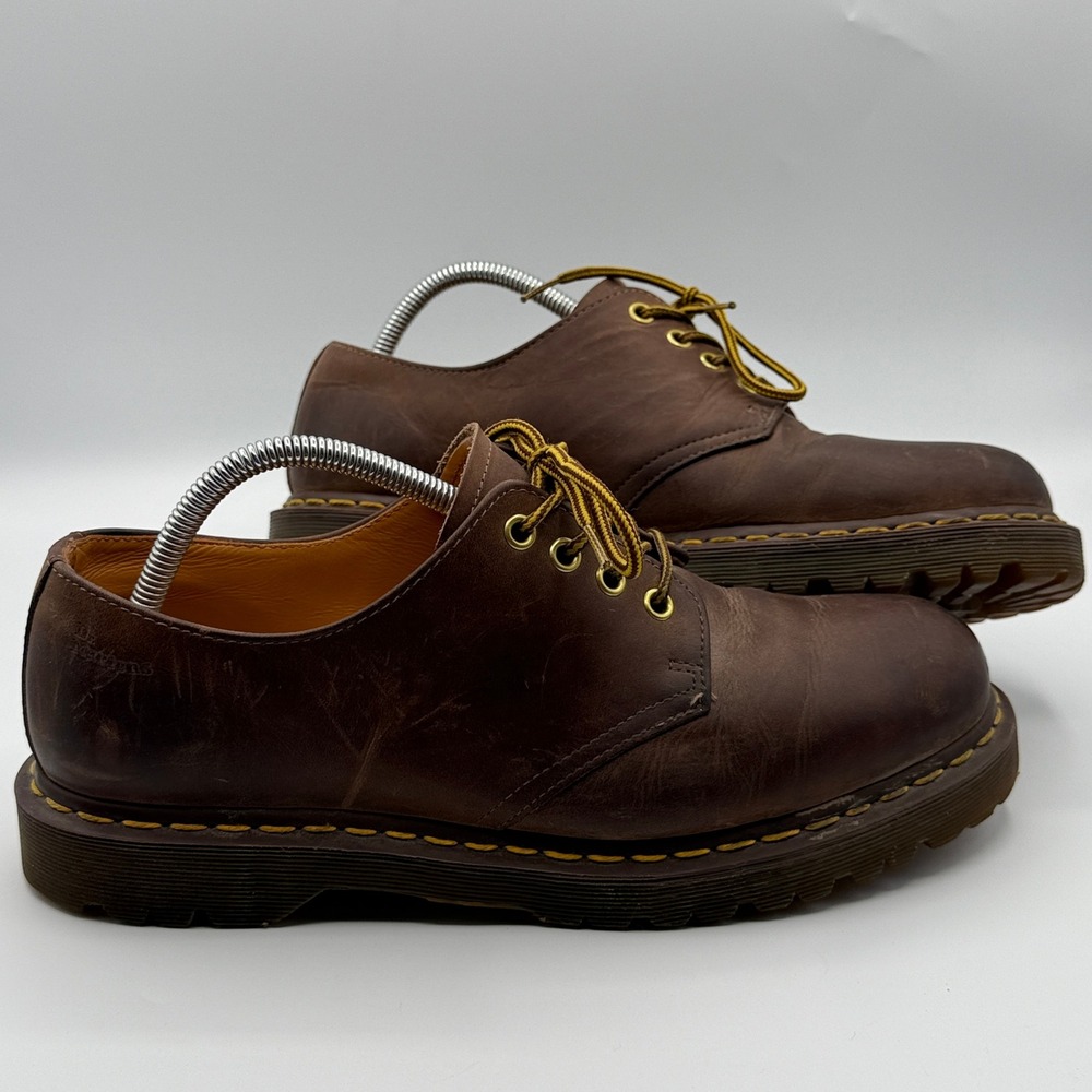 Dr. Martens 1561 Oxford Mens 11 Brown Crazy Horse Leather Lug Sole Shoes Classic